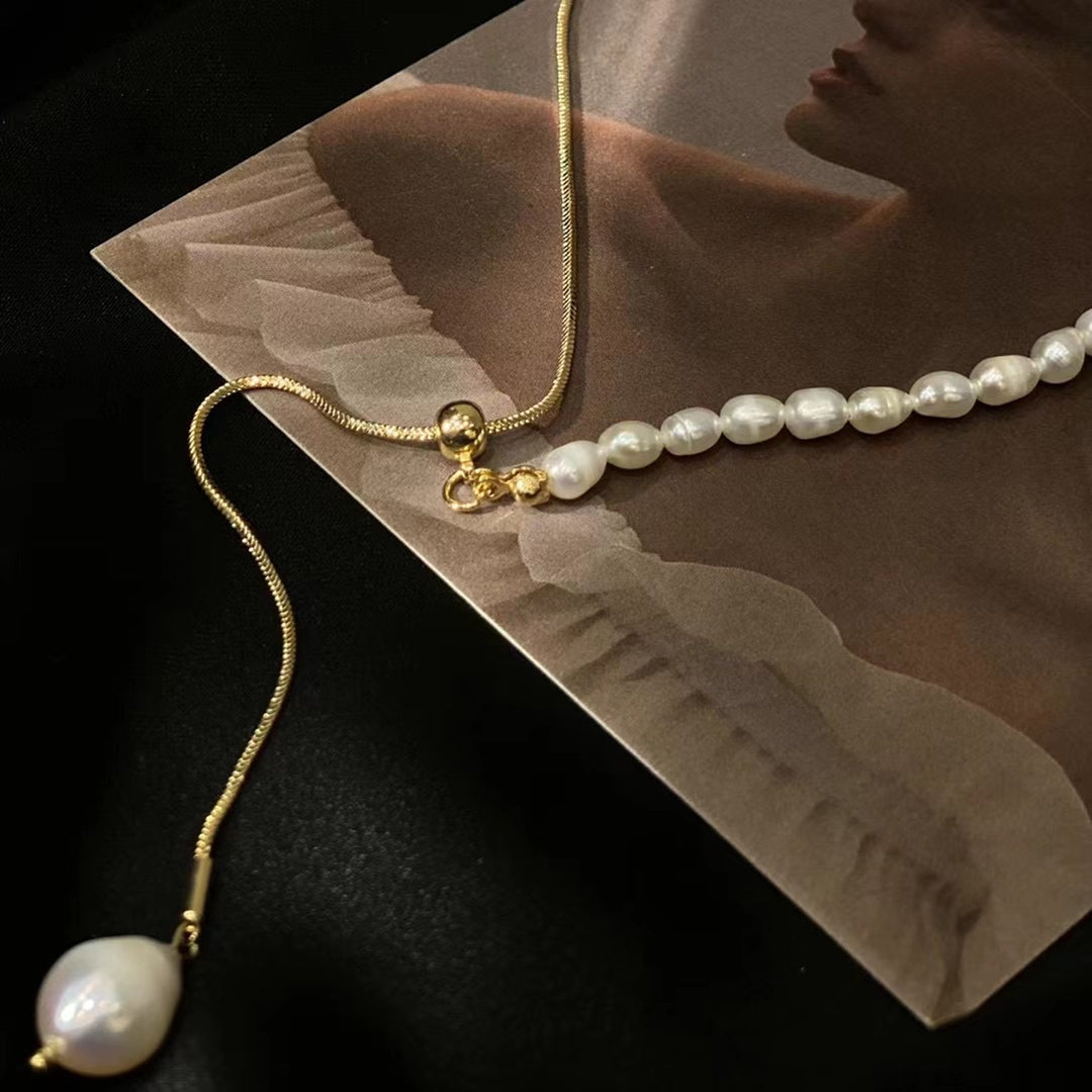 Adjustable Pearl Necklace