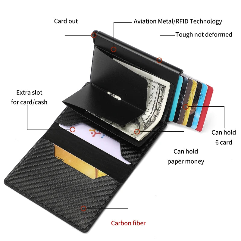 Men's Minimalist Carbon Fiber Wallet