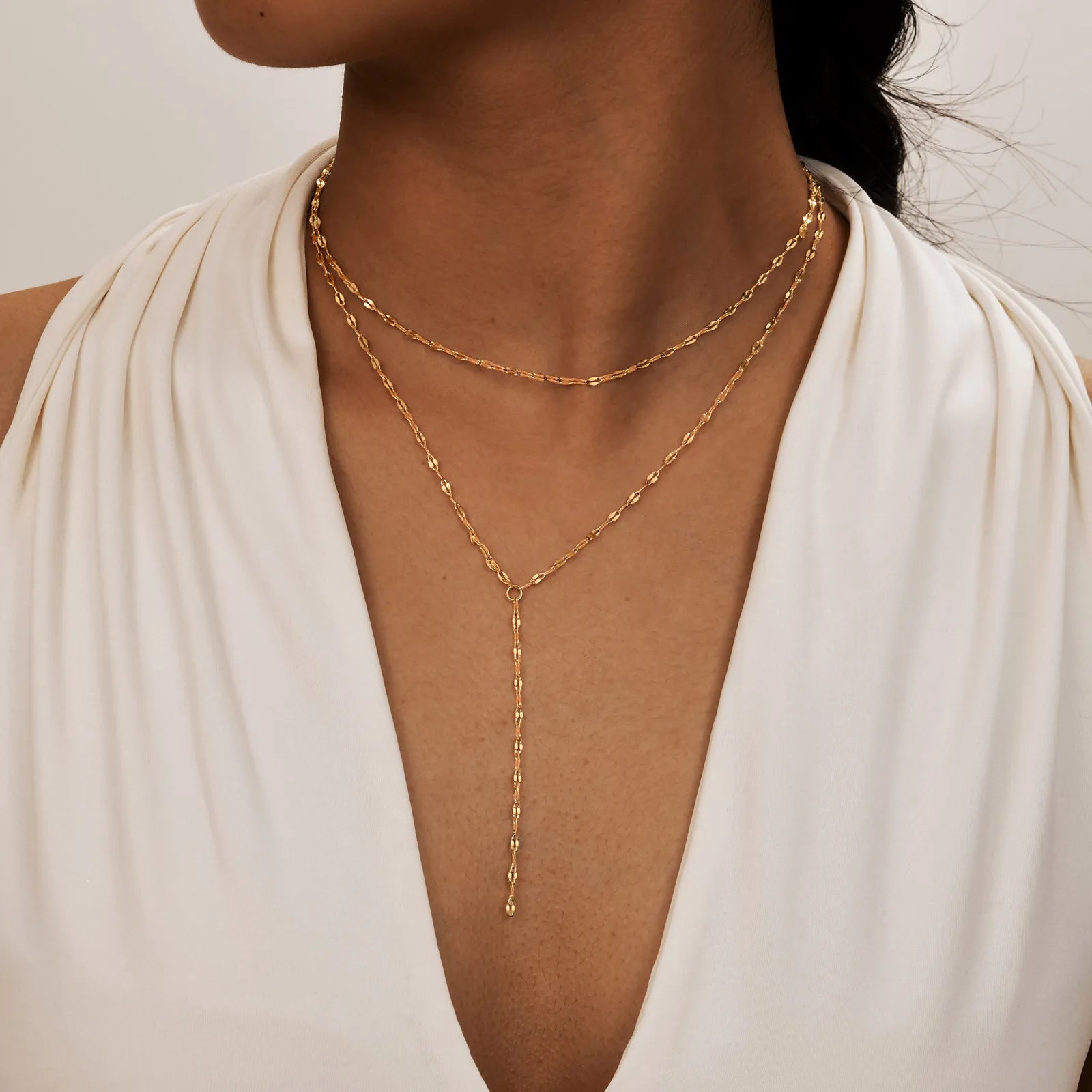 Double Layered Fringe Necklace